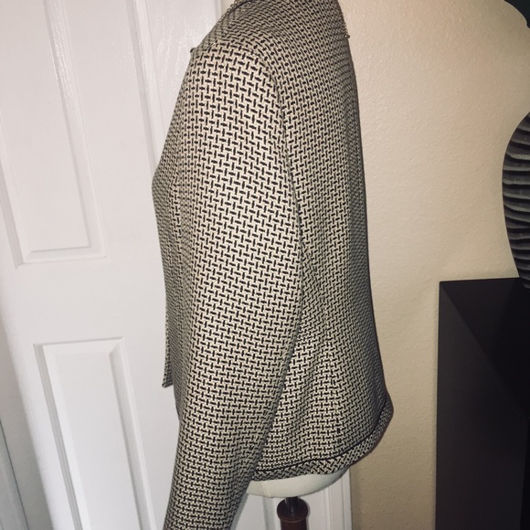 KASPER HOUNDSTOOTH BEIGE JACKET - Picture 3 of 6